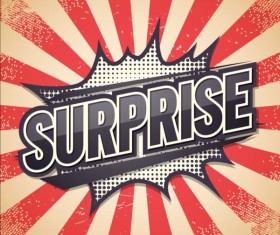 Surprise comic speech bubble vector