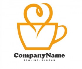 Tea yellow logos design vector