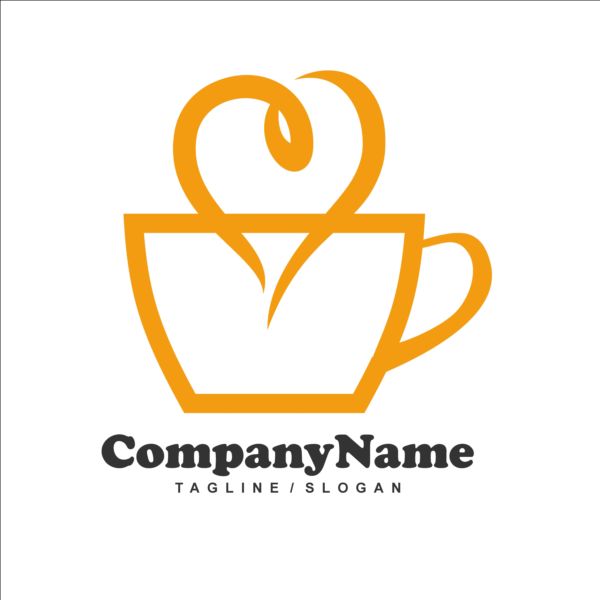 Tea yellow logos design vector