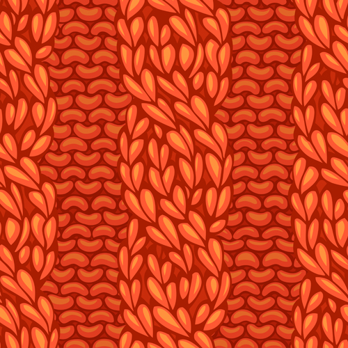 Textures knitted pattern set vector 04