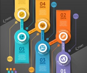 Timeline infographic vector template