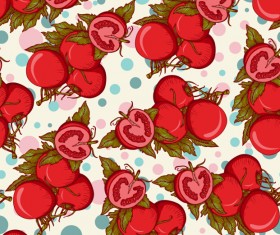 Tomato seamless pattern vintage vector