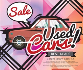 Used Cars Sale poster vector