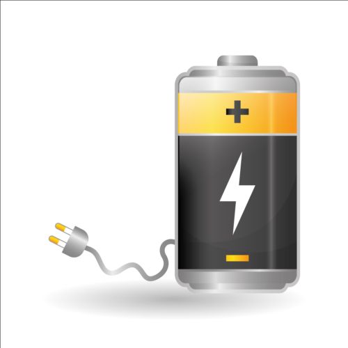 Vector battery charging icons design 02