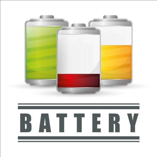 Vector battery charging icons design 03