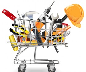 Vector construction tools illustration set 01