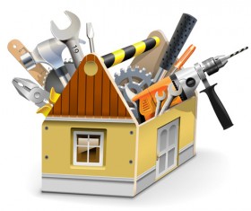 Vector construction tools illustration set 03