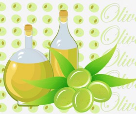Vector olive art background set 03