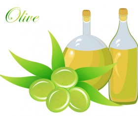 Vector olive art background set 04
