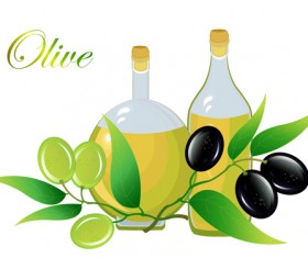 Vector olive art background set 07