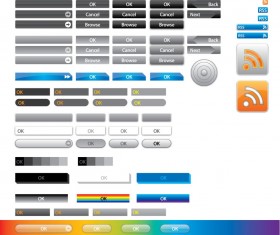 Vector web buttons set