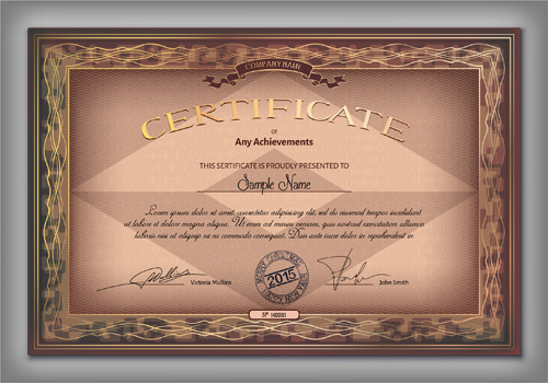 Vintage certificate design vectors