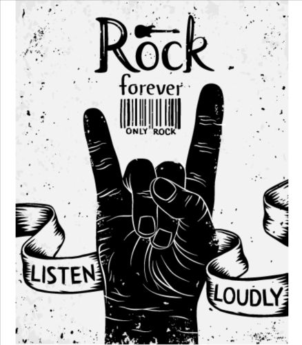 Vintage rock festival poster vector 01
