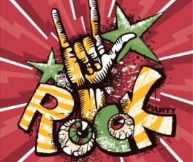 Vintage rock festival poster vector 02