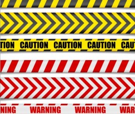 Warning caution ribbon vector material 02