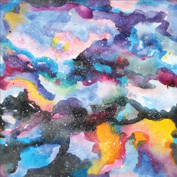 Watercolor cloud grunge background vector 01
