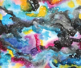 Watercolor cloud grunge background vector 03