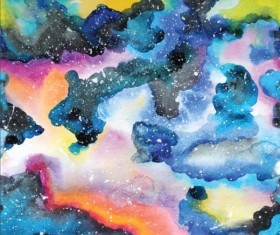 Watercolor cloud grunge background vector 05