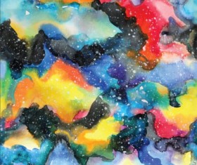 Watercolor cloud grunge background vector 06