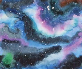 Watercolor cloud grunge background vector 07