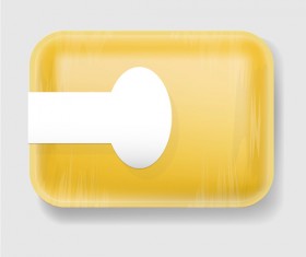 Yellow food container vector material 01