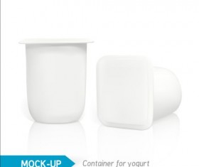 Yogurt carton package vectors