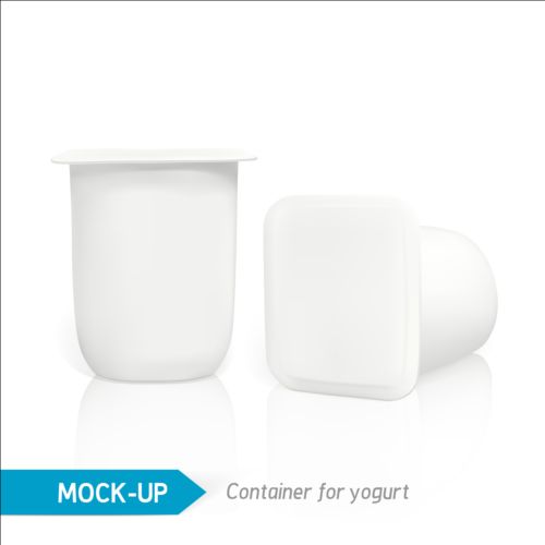 Yogurt carton package vectors