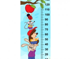 baby height measure cartoon styles vector 01