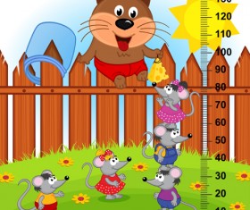 baby height measure cartoon styles vector 04