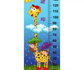 baby height measure cartoon styles vector 05