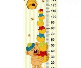 baby height measure cartoon styles vector 10