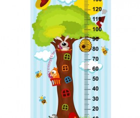 baby height measure cartoon styles vector 11