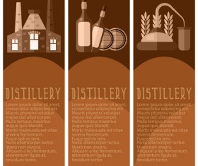 brown disstillery banner vector 05