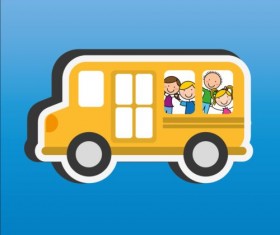 school bus vector sticker