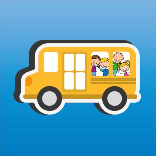 school bus vector sticker