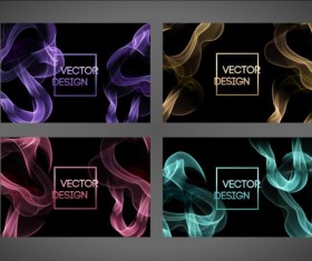 4 Kind smoke abstract background vector