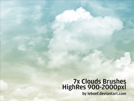 7 Kind Cloud Photoshop Brushes