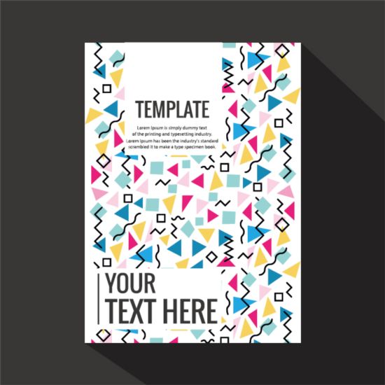 Abstract colored cover book and brochure vector 02