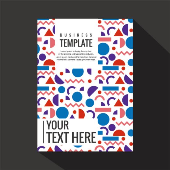 Abstract colored cover book and brochure vector 04