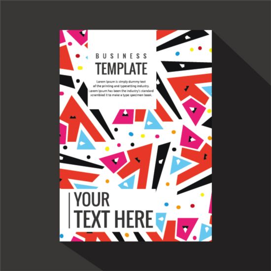 Abstract colored cover book and brochure vector 05