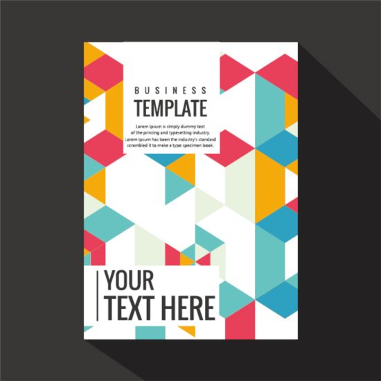 Abstract colored cover book and brochure vector 07