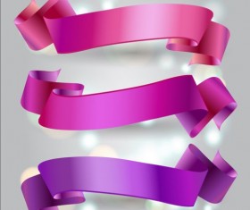 Abstract purple ribbons vectors material