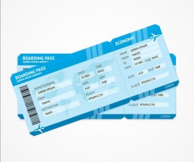 Airline tickets template design vector 02