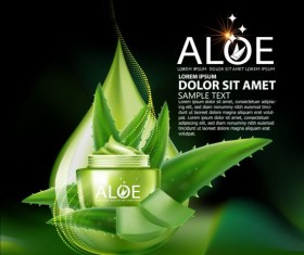 Aloe Cosmetics background vector 05