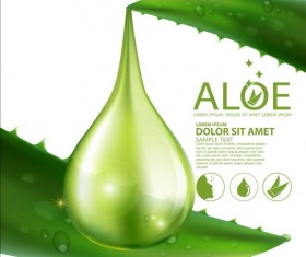 Aloe vera collagen background vector 02