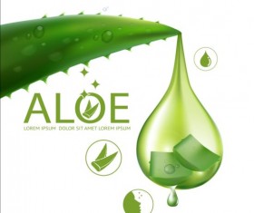 Aloe vera collagen background vector 03