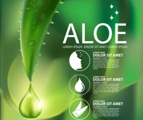 Aloe vera collagen background vector 04