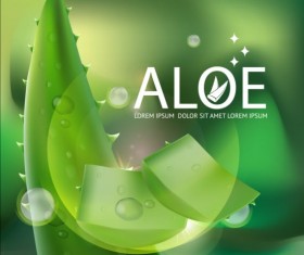 Aloe vera collagen background vector 05