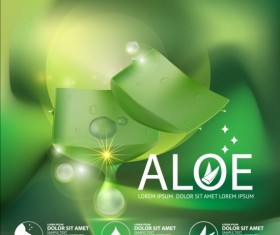 Aloe vera collagen background vector 06