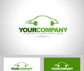 Auto logos with business card vector